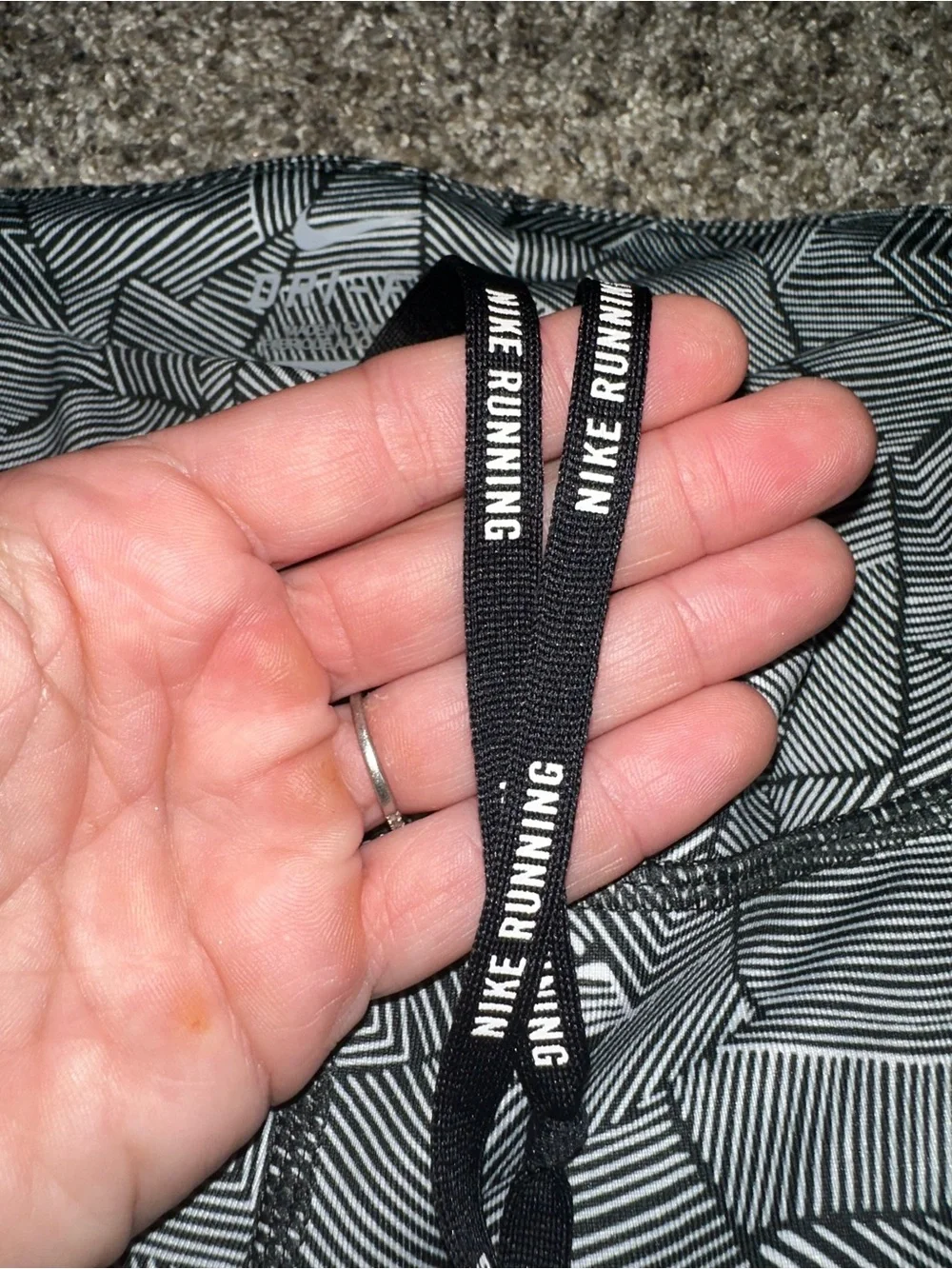 Nike Women’s ' Black & White Patterned Athletic Leggings